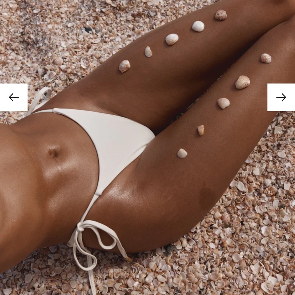 Monday Swimwear White Tie-Side Bikini Bottom